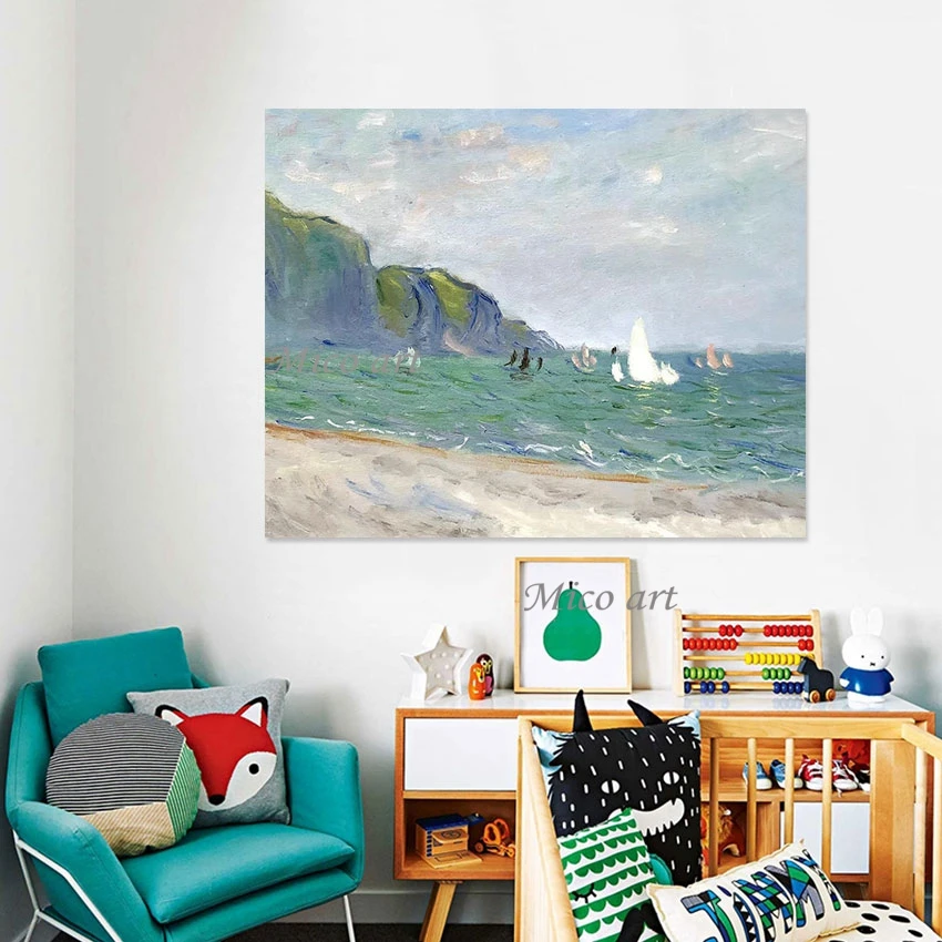 

Seascape Sailboat Art Wall,Modern Office Decoration,Wholesale Of 3D Picture Beautiful Abstract Scenery Canvas Oil Paintings