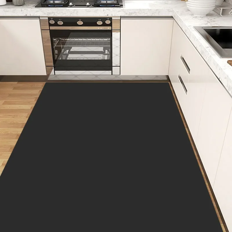 

Monochrome Floor Mat for Kitchen, Floor Mat, Waterproof, Large Rug, Anti-slip, Oil-proof Foot Mats, Home Decoration, Big Size