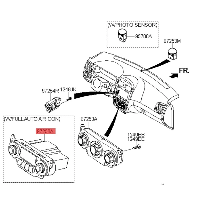 Interruptor de controlador de aire acondicionado para calentador de coche, controlador de calefacción de CA para KIA Cerato 2007-2017, 97250-0S030