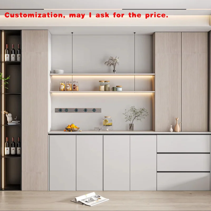 

custom.Modern Luxury Living Room Stainless Steel Cellar Bar Storage Display Drinks Display Rack Red Wine Cabinet