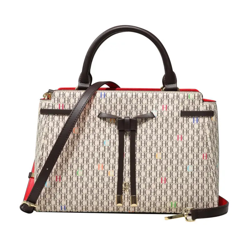 

CH Simple Style Versatile Zipper Design Women's Tote Bag Brand Monogram Print Large Capacity Tote Bag