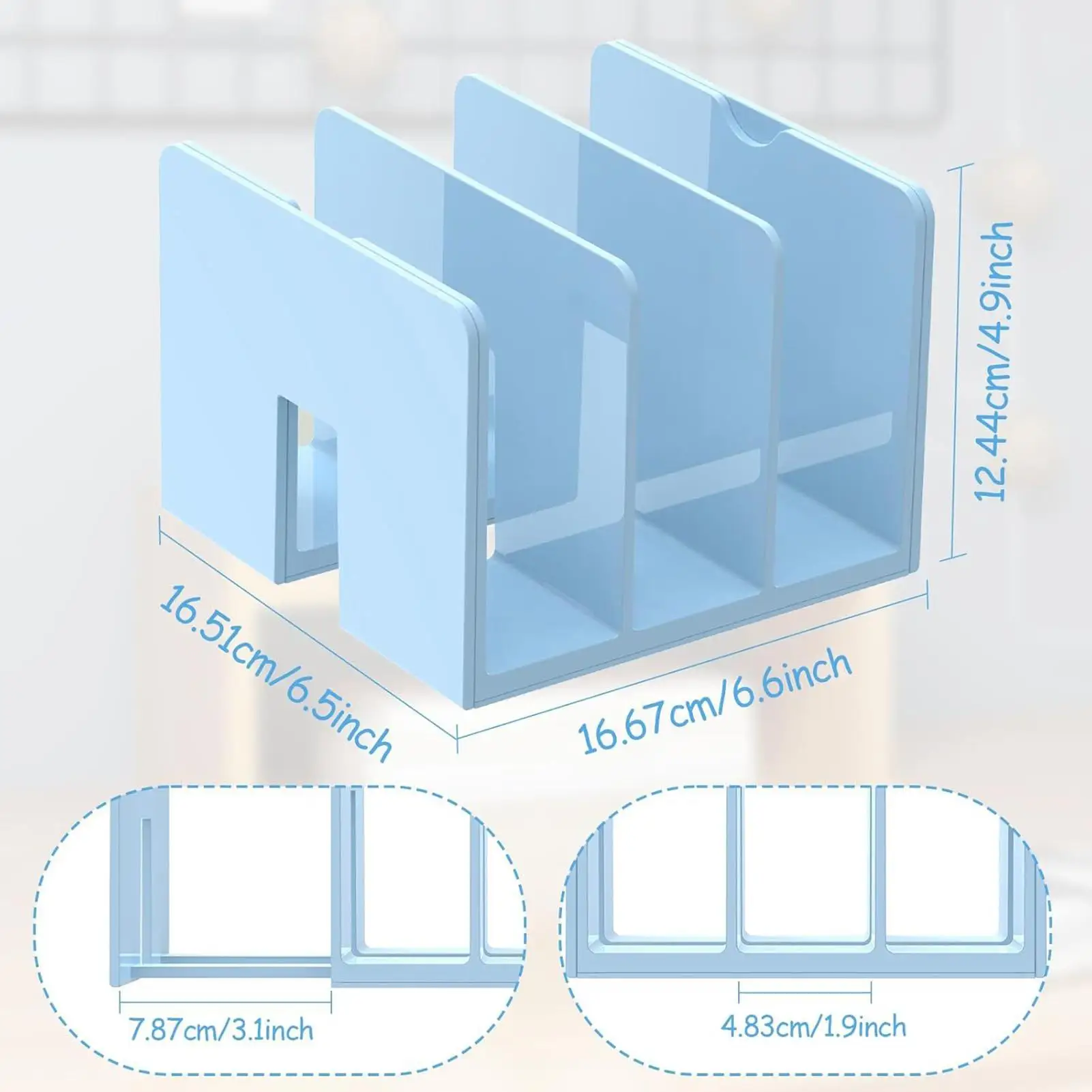منظم ملفات سطح المكتب قابل للتوسيع منظم ملفات مكتب مكتب 2 قطعة 5 أقسام تنظيم رف وتخزين لورق الرسائل