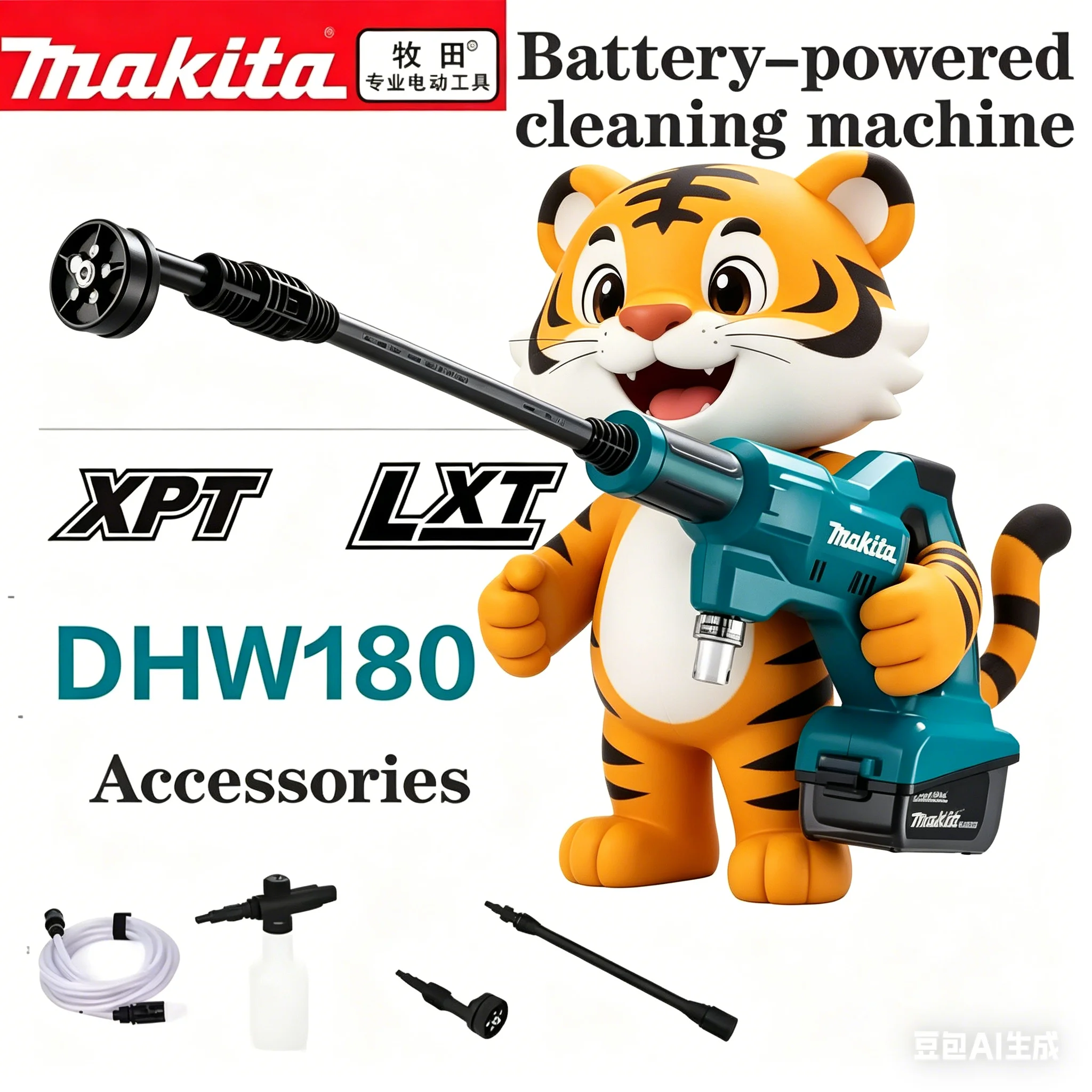 

Makita Battery 18V Cordless High Pressure Water Gun DHW180 Portable Outdoor Car Washing Machine 5 Modes