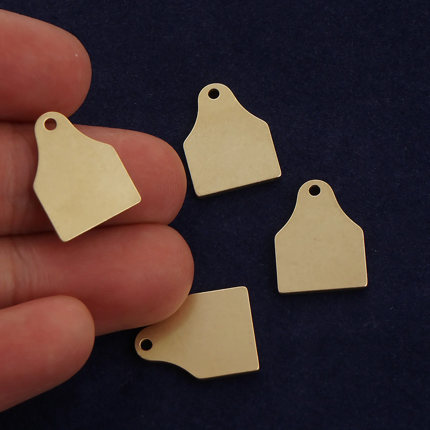 20pcs Mini Cattle Tag Stamping Blanks-1/2