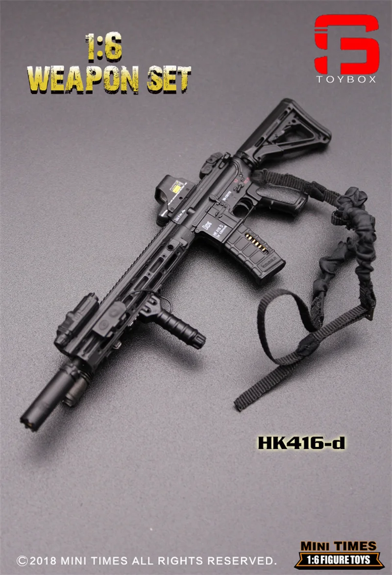 MINITIMES HK416 Series M4 Series 1/6 escala Rifle Gun Weapon Model Toys for 12 "Action Figure Accessories Collections DIY