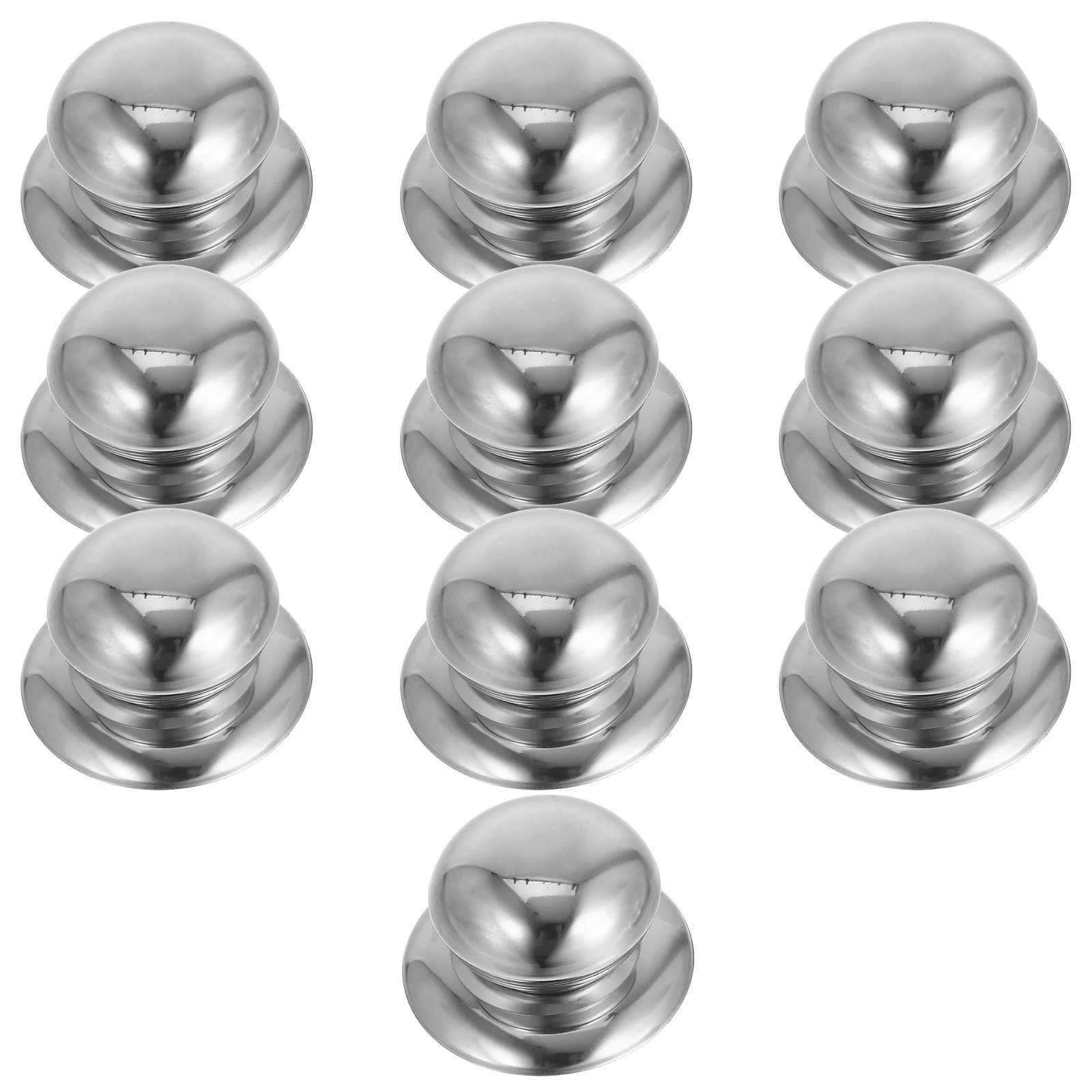 

10Pcs Stainless Steel Pot Lid Knobs Elegant Design Secure Fixation Universal Replacement Handles for Cooking Pan Lid Knob