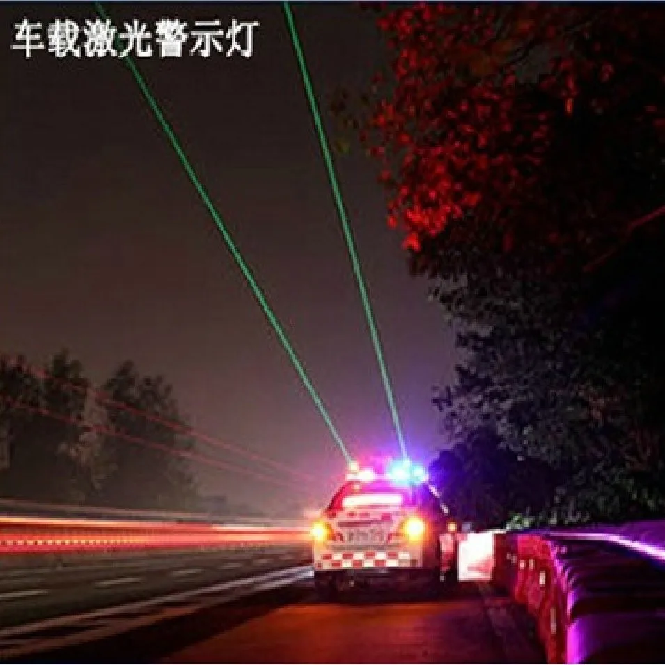 Luz de pássaro laser de alta potência, luz de advertência de estrada, luz verde, luz de farol, estrada, 520nm, 1.5W, modo de cintilação a laser verde