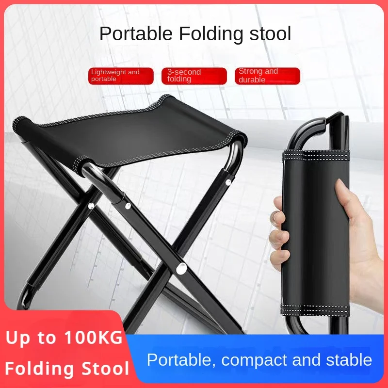 

Folding Small Stool Fishing Chair Steel Outdoor Portable Picnic Folding Camping Chair Ultralight MIni Storage Fishing Chair