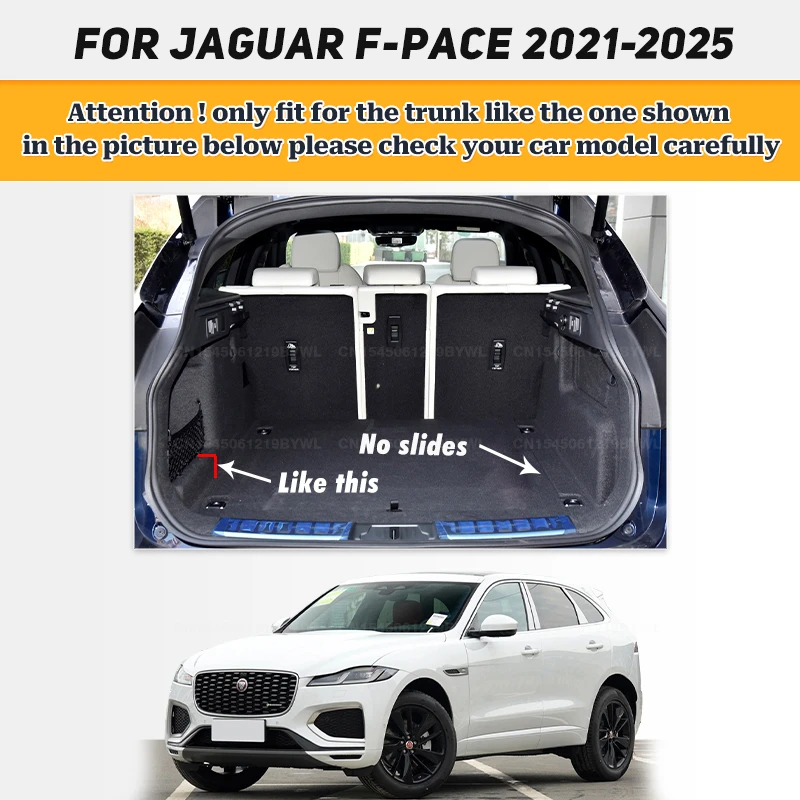 Car Floor Mats For Jaguar F-PACE 2021-2025 24 23 22 Trunk mat Cargo Liner Protection Carpet Custom Floor Liners Accessories
