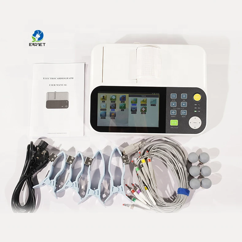 EUR VET High Quality Veterinary Equipment Medical Lead Monitor ECG Device Portable ECG Machine for Pets