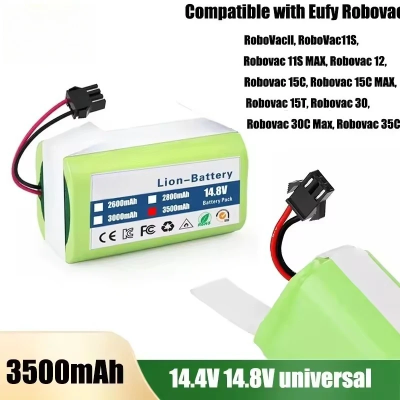4s1p 14.8V 2800mAh Battery Compatible with Eufy RoboVac 15C 15T 25C 30 30C