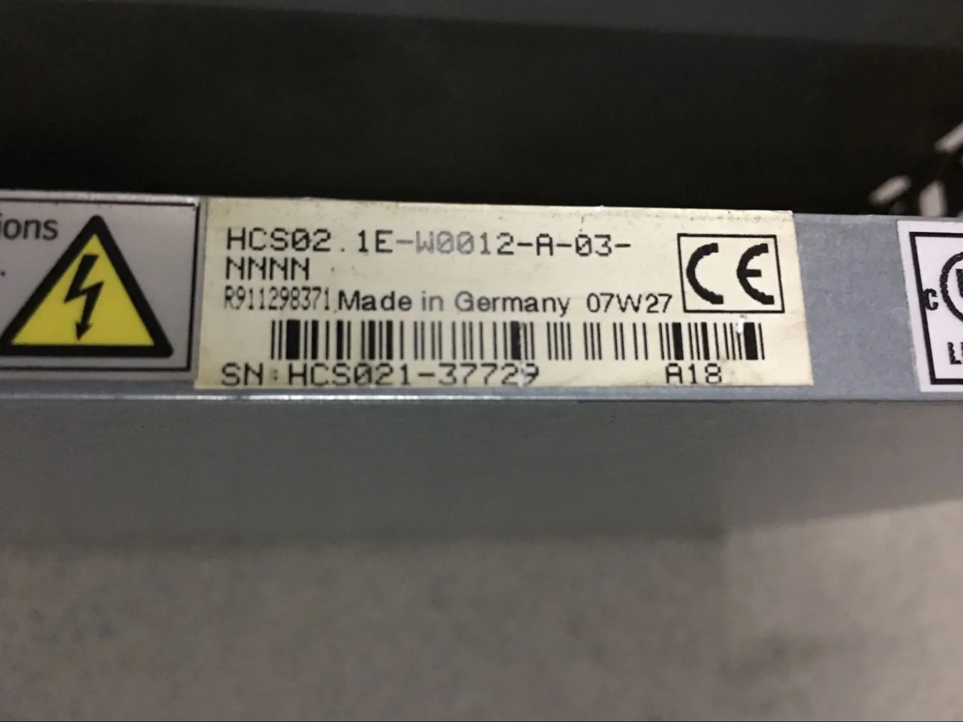 Rexroth Rexroth Drive HCS02.1E-W0012 Spot HCS02.1E-W0012-A-03-NNN