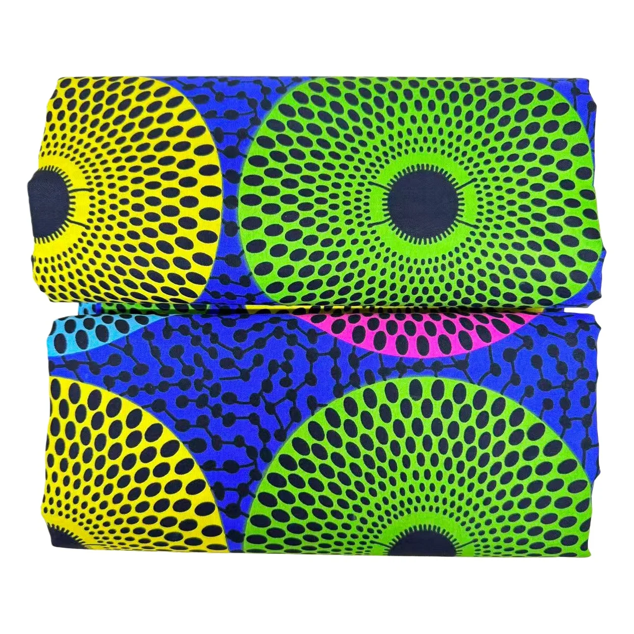 6 ياردة أنغولا قماش الباتيك الأفريقي |   متعدد الألوان نمط هندسي كلاسيكي مطبوعة ألياف البوليستر الخياطة DIY