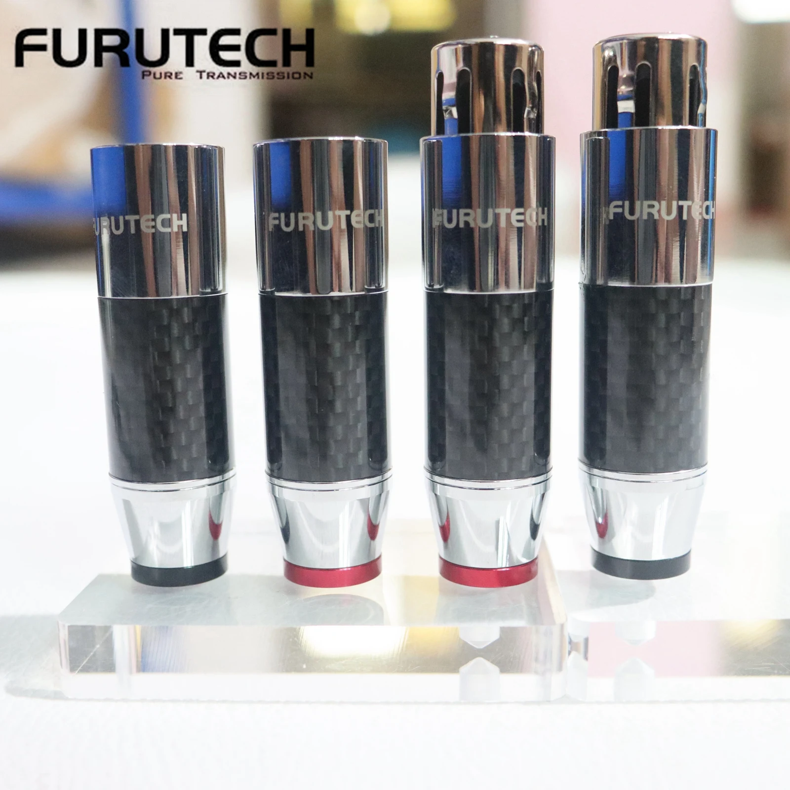 

Furutech High End Performance 3-pin XLR Connector Rhodium Plated Carbon Fiber Balanced DIY HiFi audio cable Plug Welding version