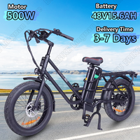 GOGOBEST GF200 Electric Bicycle 500W 48V15.6AH Removable Lithium Battery Adult Electric Bike 20 inch Fat Tire City Riding E-bike