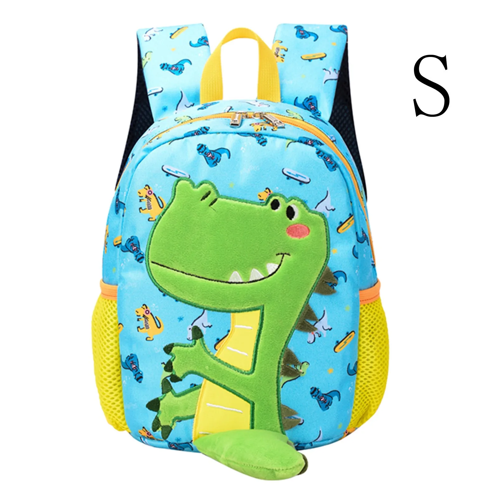 School Starts Season Student Bag Fashion Breathable Dinosaur Print Child Zipper Cartoon School Bag Backpack Bookbags Back Pack