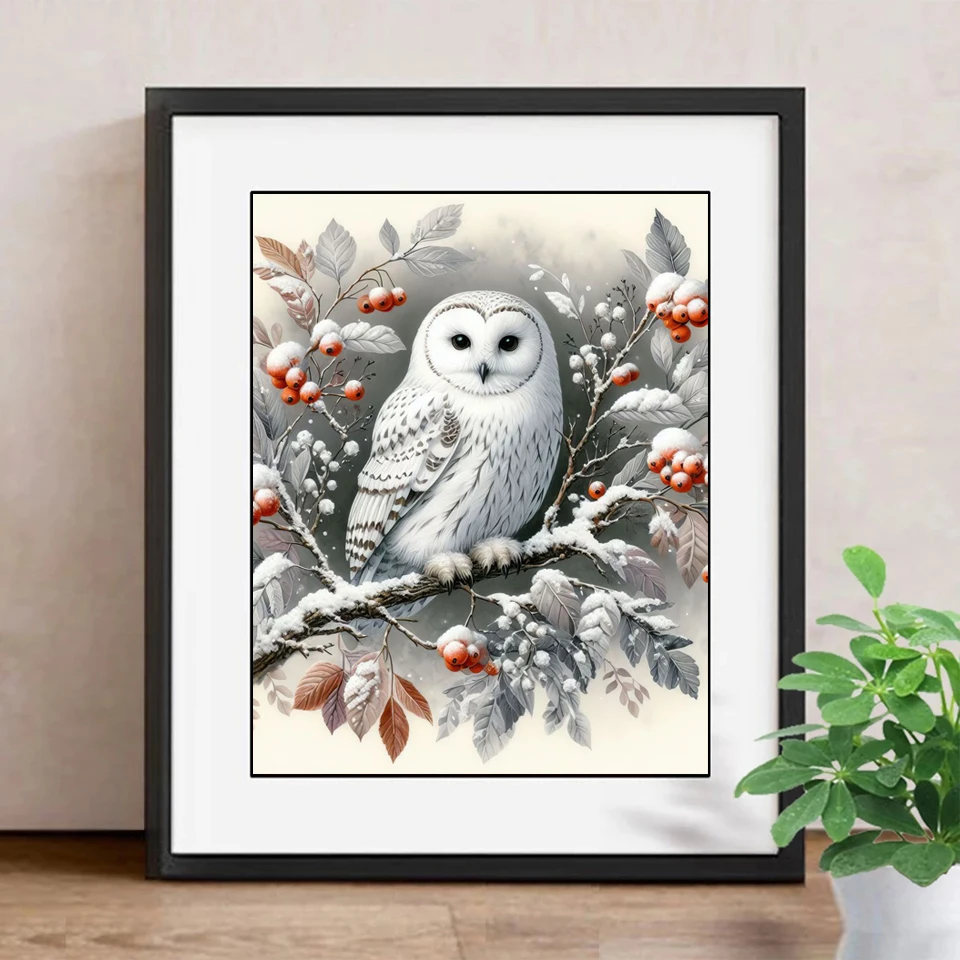 DIY Diamond Painting New Collection Animal Embroidery Winter Snow Owl Full Diamond Mosaic Creative Hobbies Wall Decor for Home