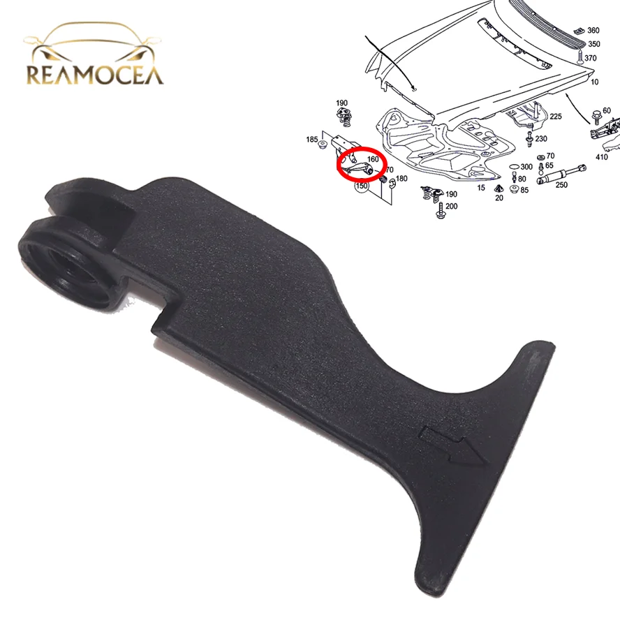 Reamocea 1Pc Front Grille Hood Release Pull Handle For MERCEDES-BENZ W211 E240 E350 E500 W203 W211 W220 W221 Car Truck Hood