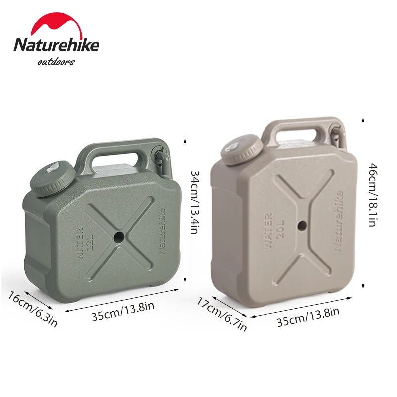 Naturehike PE Drinking Bucket With Faucet 12L 20L Outdoor Camping Hike Portable Drink Buckets Car Food Grade Water Storage Tank