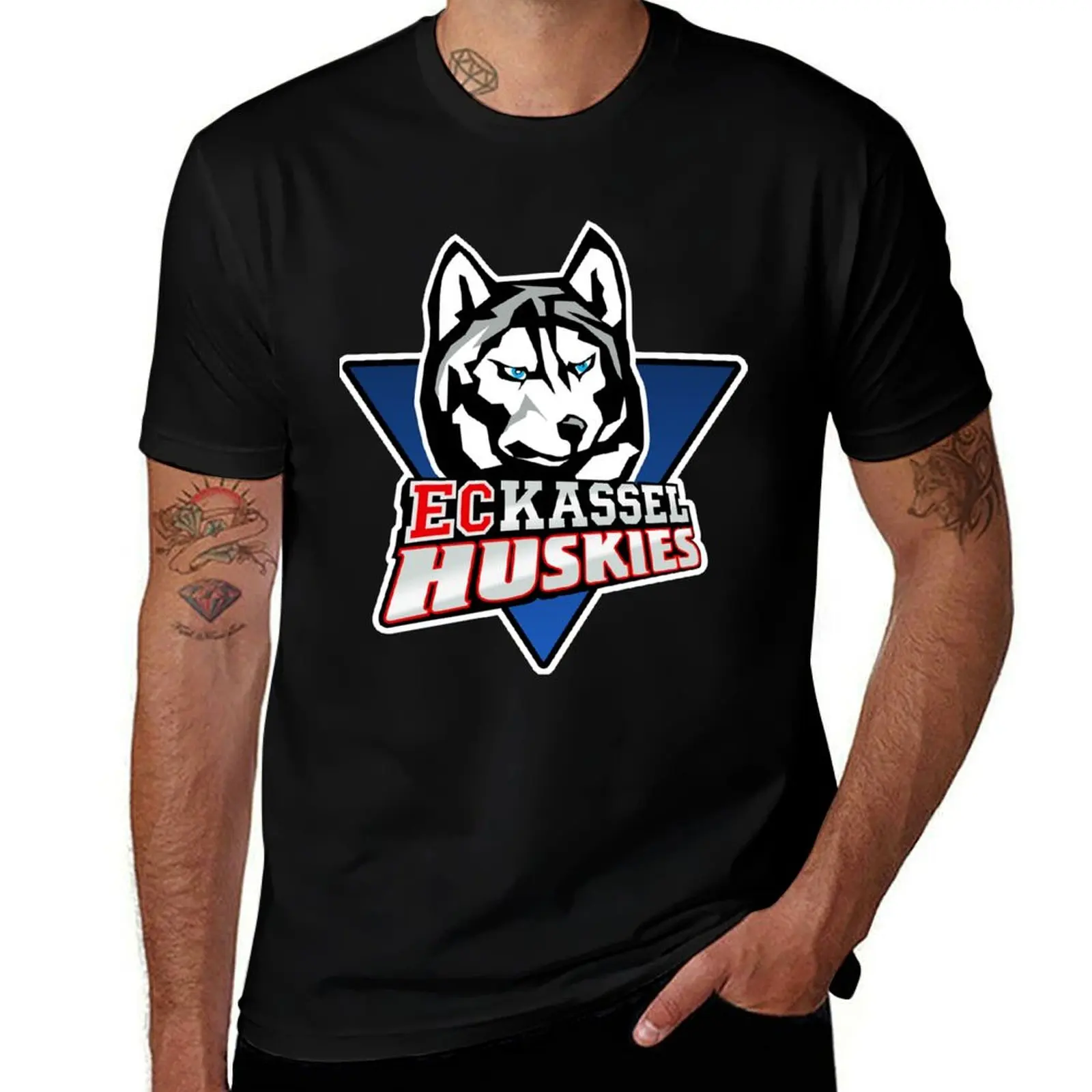 

Kassel Huskies Hockey T-Shirt anime t shirts for man mens graphic t shirts t shirts for man slim fit T-shirt