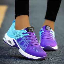 Zapatos vulcanizados de plataforma para mujer, zapatillas informales, planas, de malla transpirable, para correr, Tenis deportivos gruesos de verano, 2023