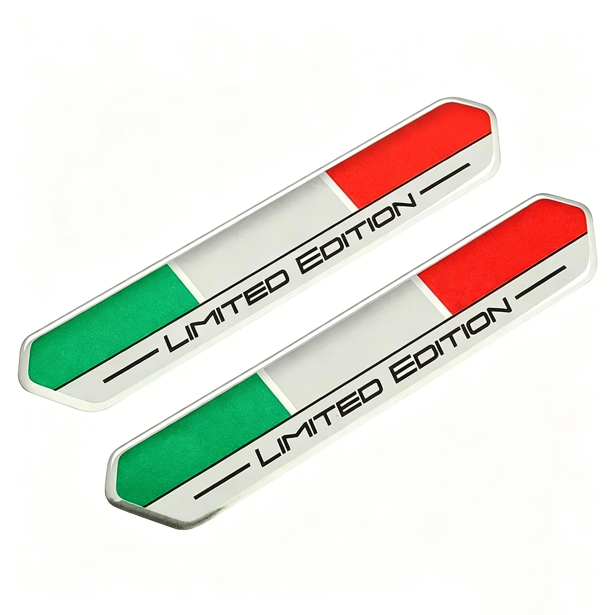 2pcs Waterproof 3D Domed Italy Flag Limited Edition Stickers Fit Piaggio Vespa Aprilia Ducati Car Motorcycle Exterior Decor Part