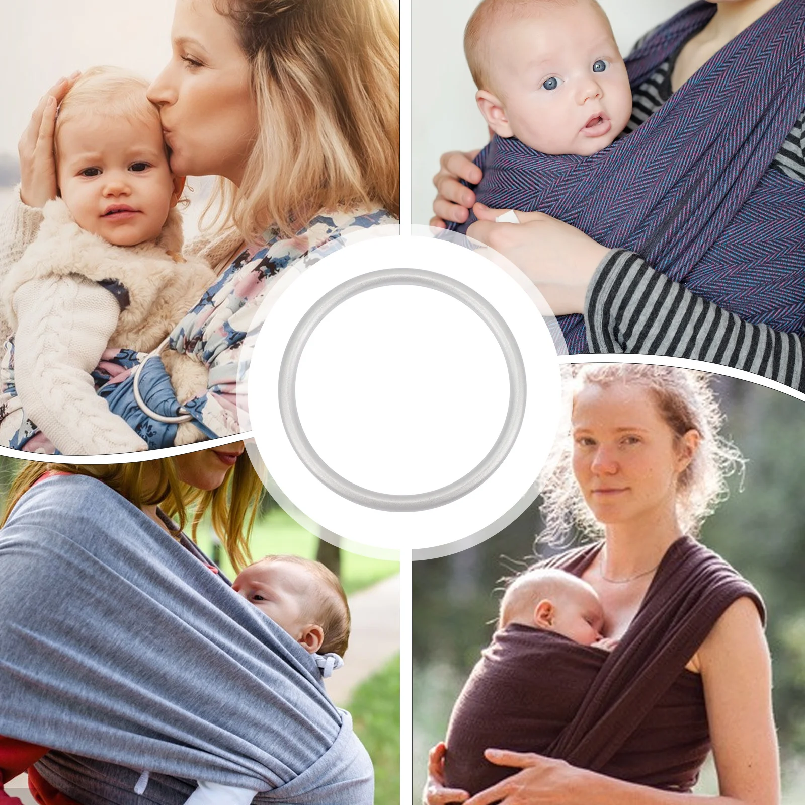 2Pcs Strong Durable Aluminum Baby Carrier Ring for Newborn Infant Sling Wrap Accessory Baby Carrier Ring Infant