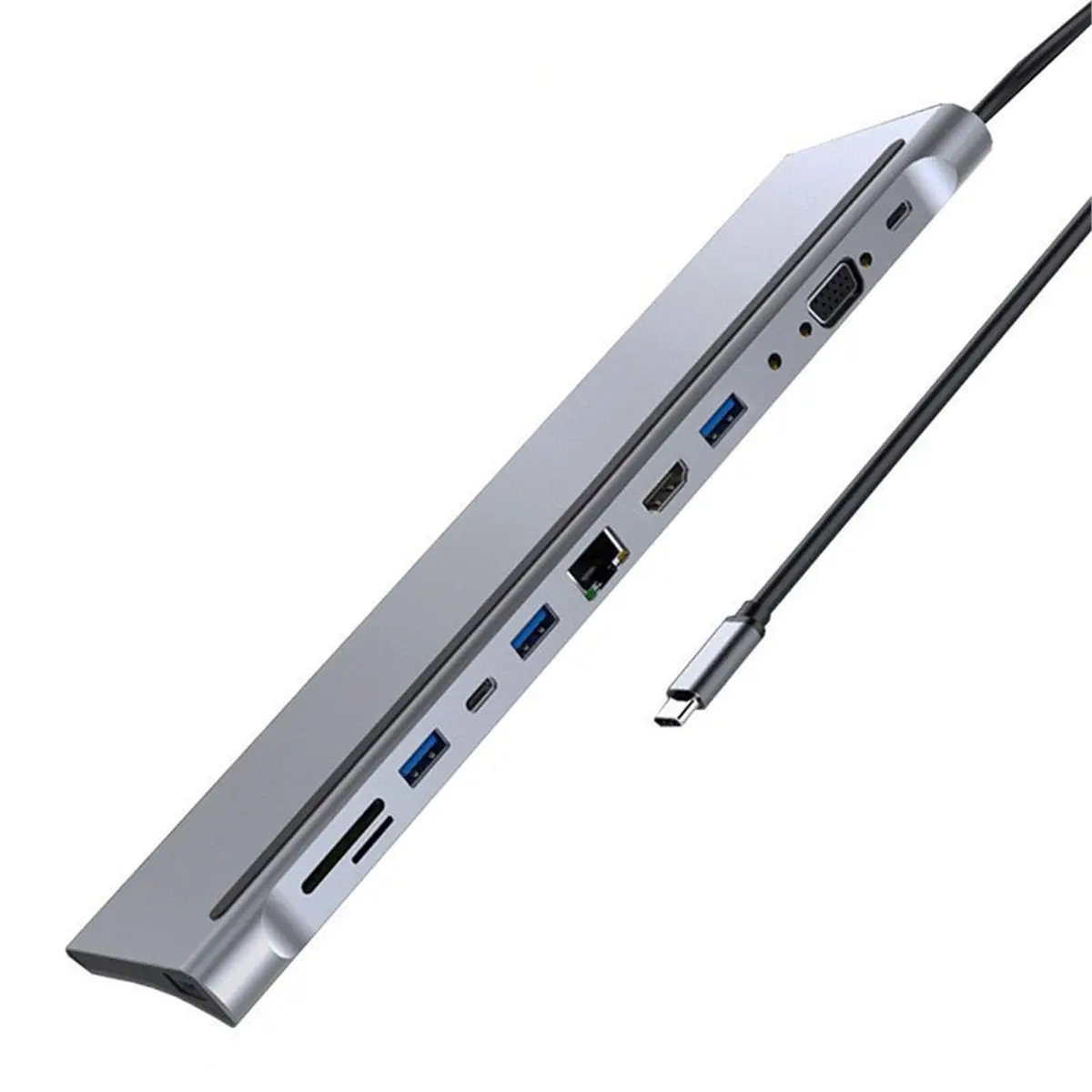 12 Ports USB C Hub to 4K -Compatible PD Fast Charge USB 3.0 2.0 HUB Type C Charging Docking