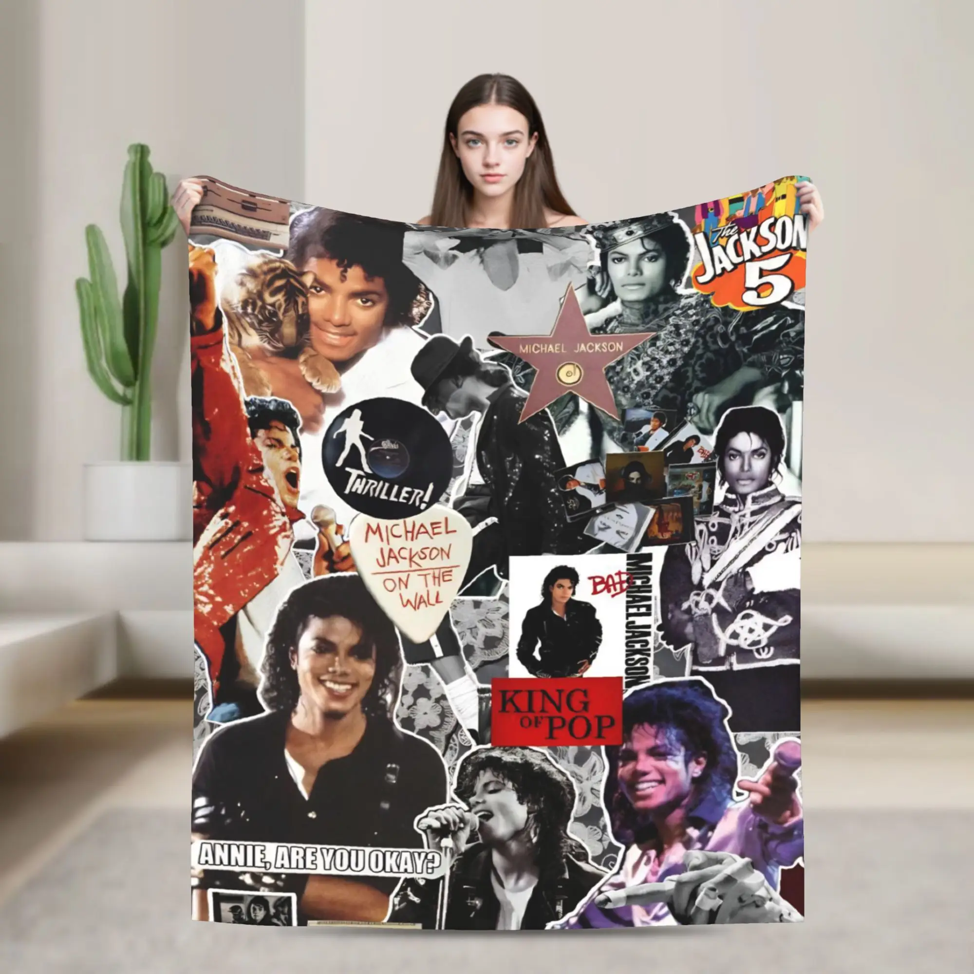 Singer Michael Jacksons MJ Tour 2026 Blanket Cozy Soft  Throw Blankets for Sofa 50x60 Inch Multiple Sizes Quilt