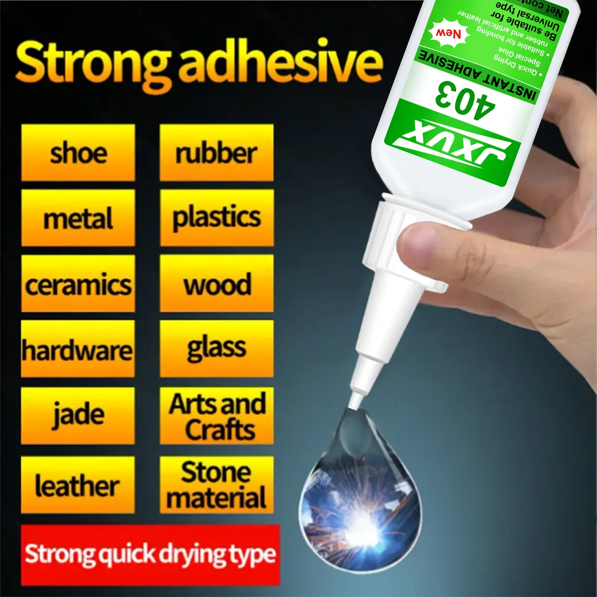 Super Glue All-Purpose Liquid 20g-금속, 플라스틱, 목재, 세라믹, 유리 및 DIY 수리에 사용되는 투명하고 빠른 건조 AC 접착제, 금속 및 플라스틱에 대한 가장 강력한 접착제, 사용하기 쉽습니다