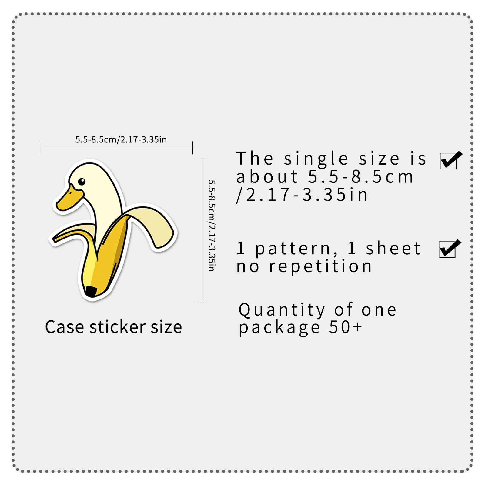 50Pcs Banana series Cartoon Cute Waterproof Sticker Skateboarding Snowboard Retro Vinyl Sticker