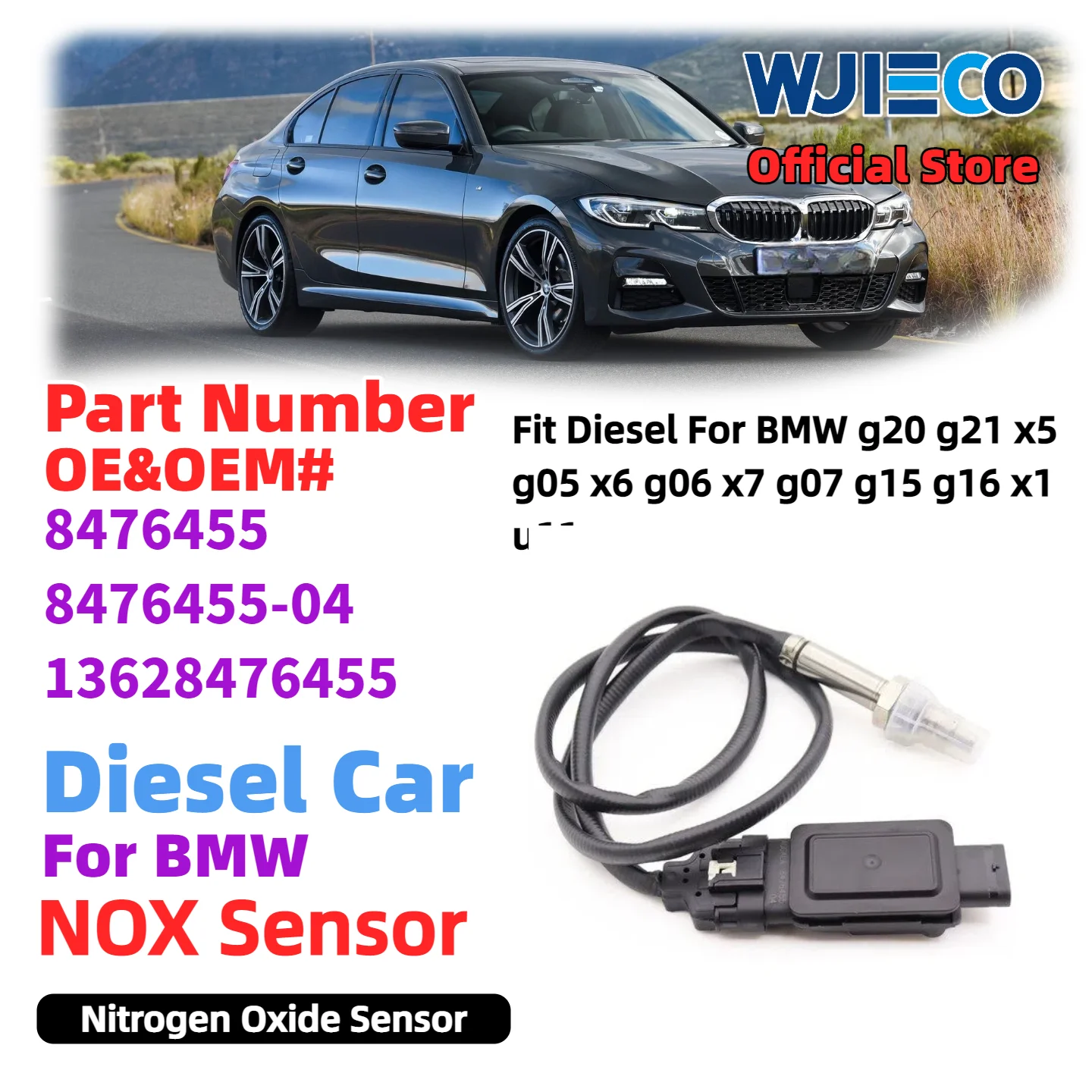 

Датчик оксида азота NOx WJIECO 8476455-04 для BMW g20 g21 x5 g05 x6 g06 x7 g07 g15 g16 x1 u11 13628476455