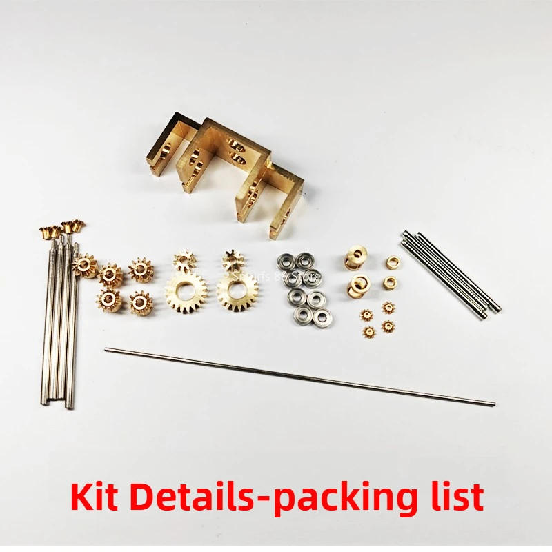 Mini Tank Model Double Flow Gearbox Micro Differential Excavator Crawler Vehicle Turning Transmission Box Static Modification