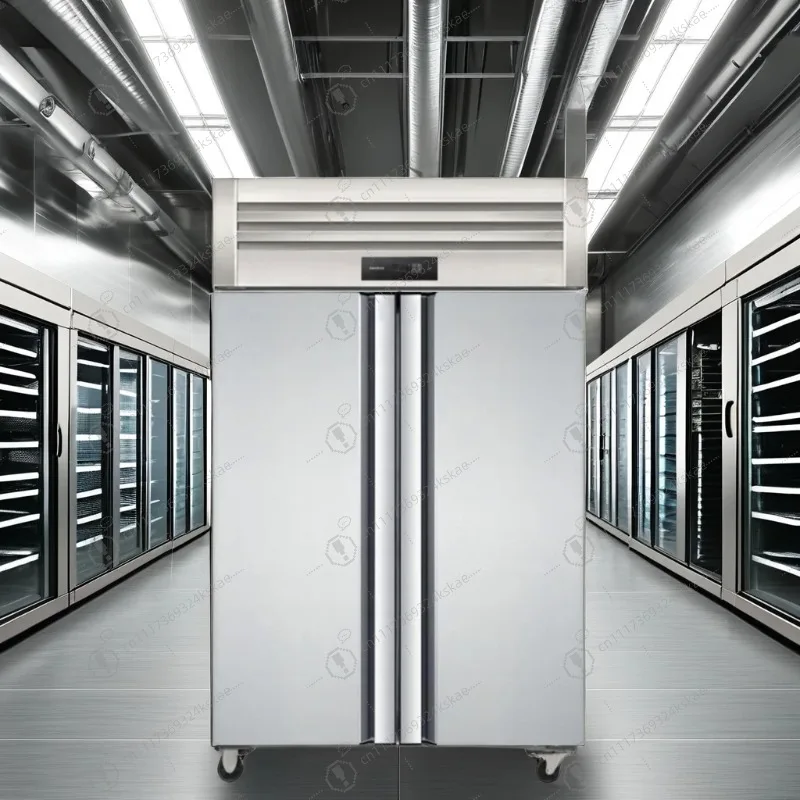 Single‑Temperature 4‑Door Stainless Steel Commercial Refrigerator, Heavy‑Duty Cooling Unit for Restaurant Retail Kitchen