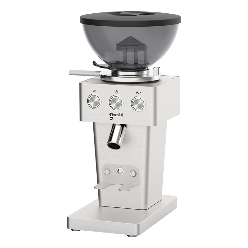

CRM9015A Best 2024 White Single Double Cups Flat Burr Professional Smart Coffee Grinder Machine Commercial