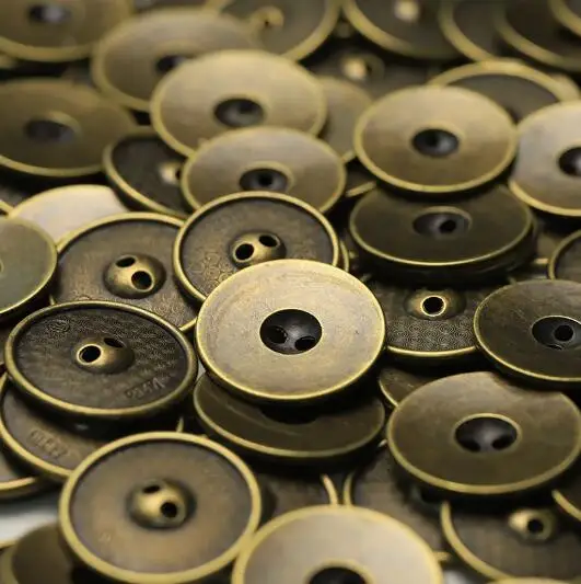 10pcs/Lot Size:15-25mm Two eyes Flat concave Metal Buttons Retro Button denim shirts Clothing Sewing Sit (KK-3793)