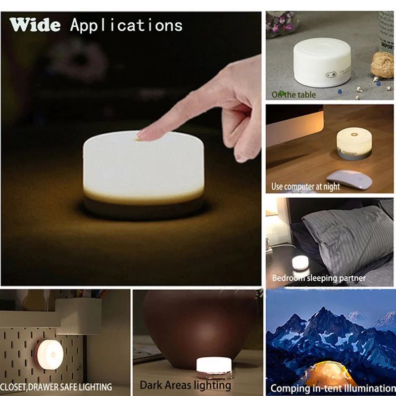 LED Bedside Lamp Dimmable Press Warm White Light Children Adult Led Night Light Table Decoration Mood Light Bedroom Babysiting