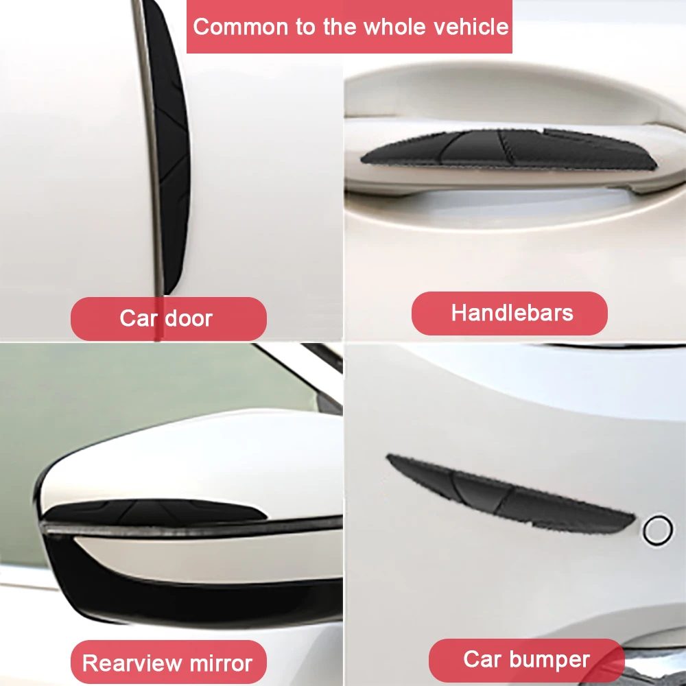 Car Door Edge Anti-collision Protector Bar Stickers Silicone Car Side Protection Guards Rear View Mirror Cover Protection Strip