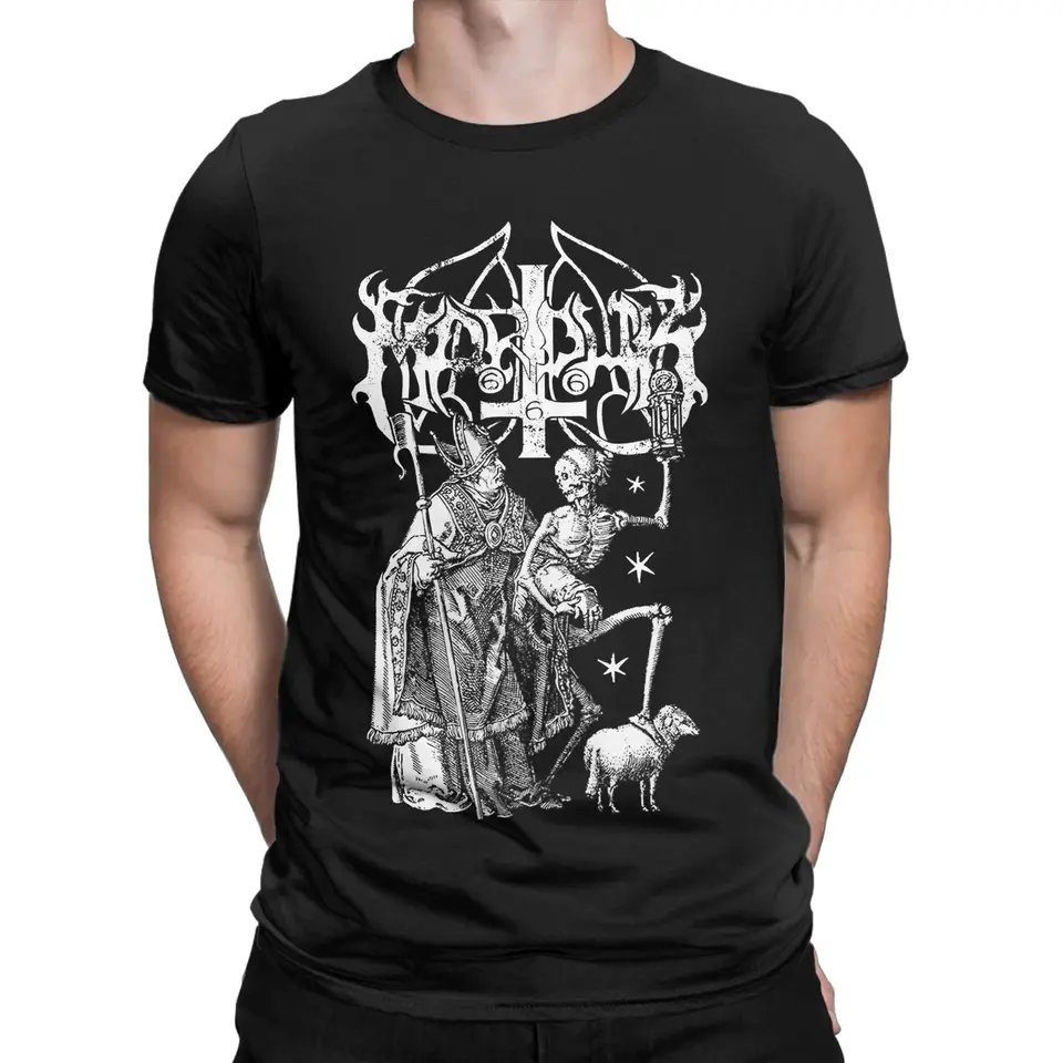 Marduk T-Shirts for Men Novelty Pure Cotton Tees Crew Neck Short