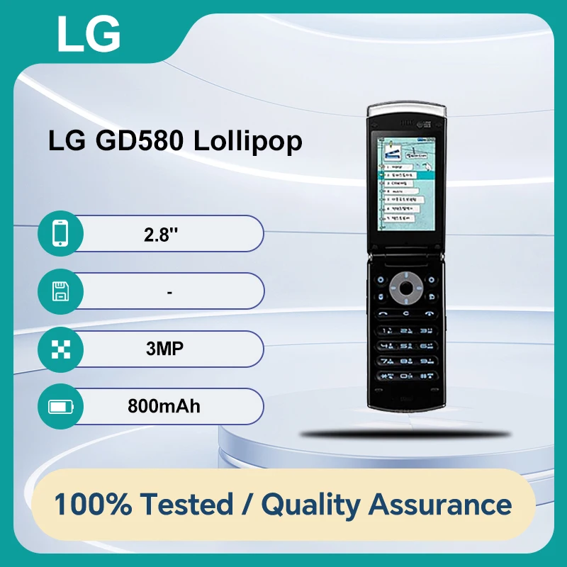 مكبر صوت LG GD580 Lollipop أصلي غير مقفول بلوتوث 2.8 بوصة 3 ميجابكسل بطاقة واحدة #1