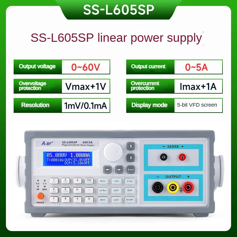 A-BF Lcd Blauw Scherm Hoge Precisie Programmeerbare Dc Voeding Lage Rimpel Programma Controle Voeding 30v150v10a