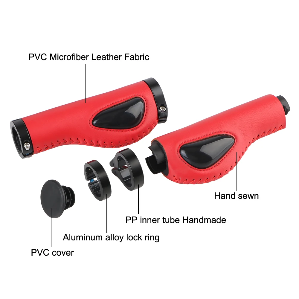 Mountain bike guiador apertos cobre protetor de palma guardas bola de carne de silicone líquido amortecido couro do plutônio acessórios da bicicleta