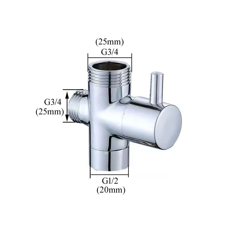 3-way bronze g3/4 g1/2 válvula de desviador de chuveiro, acessórios do banheiro