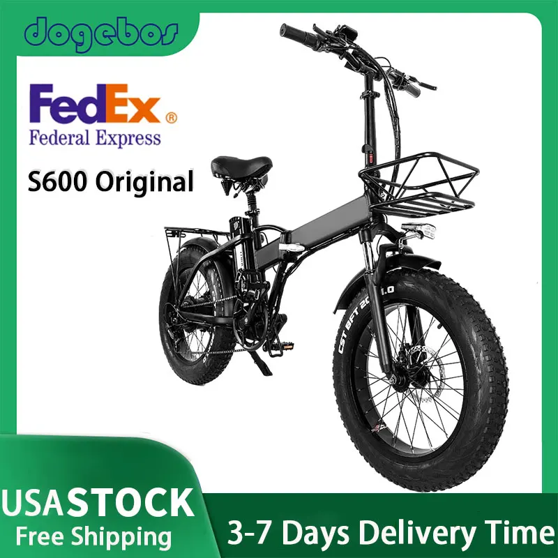 DOGEBOS S600 Electric Bike for Adults with 48V15AH Removable Battery 750W Motor 45km Top Speed Electric Bicycle Folding Bike