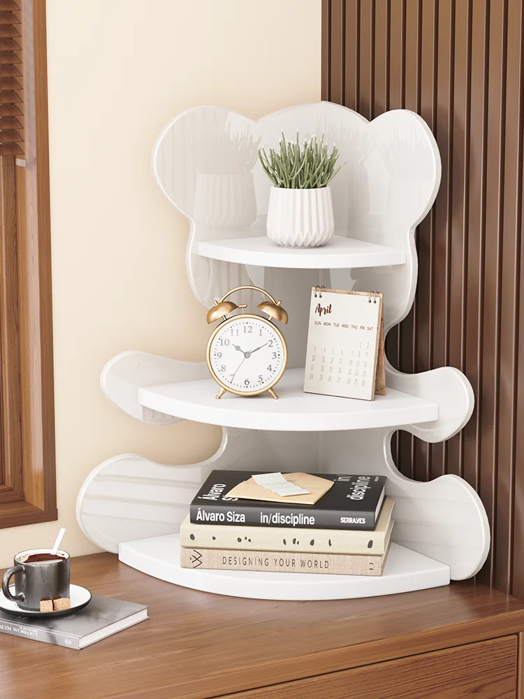 

Акриловый настольный многослойный шкаф для хранения чашек Ra, угловой стол, книжная полка, держатель для стакана с водой, небольшой размер, дисплей для домашней мебели, эльф