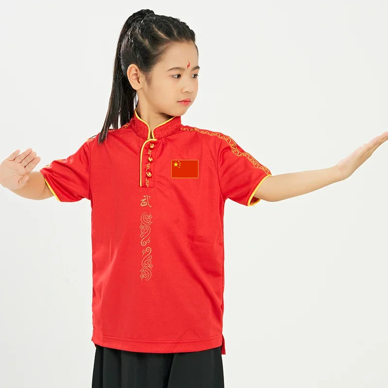 

Kun Master Adults And Children Tai Chi Clothes Kung Fu Dress Martial Art Uniform Wushu Clothing Printing Short Sleeve 2023 New