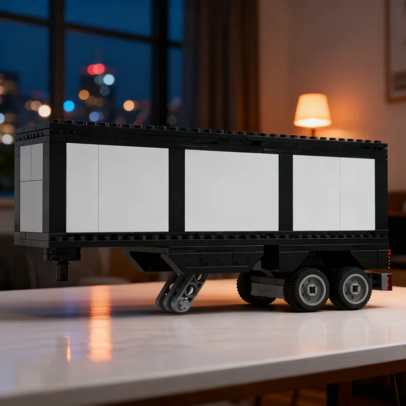 

137pcs MOC Box Trailer City Street Collectible Diy Building Blocks Collector Kit Assembly Edition Frame Toy Gift For Hobbyists