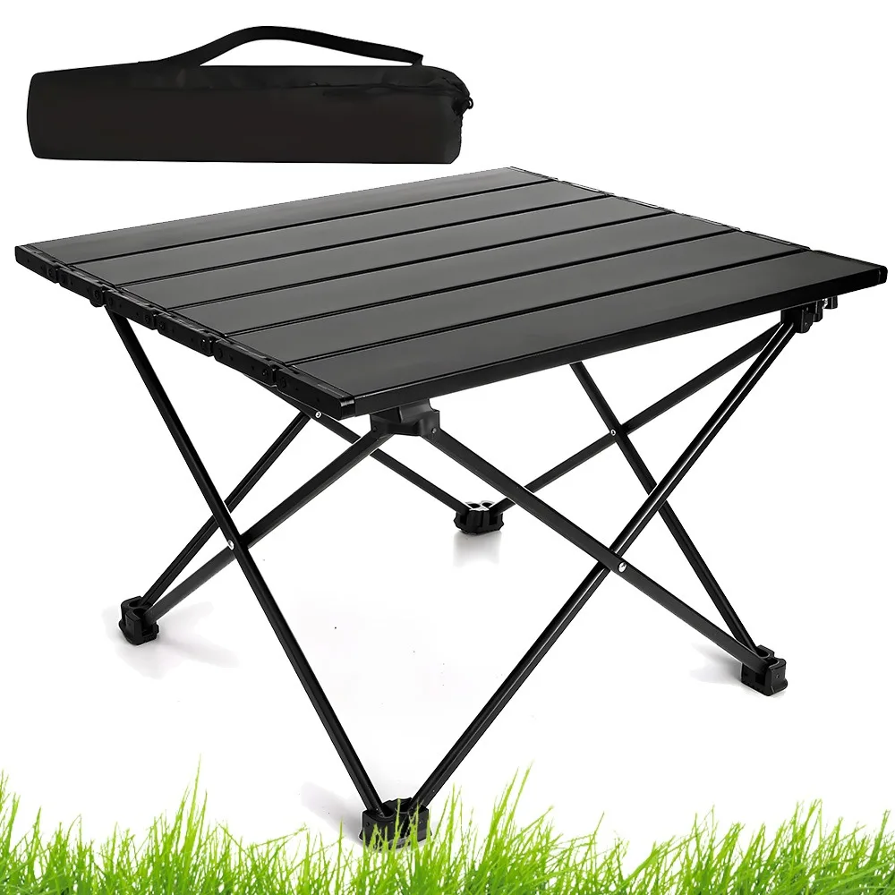 Table pliante d'extérieur, table pliante multifonctionnelle, table pliante en acier carbone avec structure en croix pour la maison, le camping, la pêche, le pique-nique