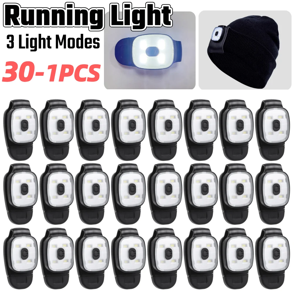 USB Rechargeable Clip-On Warning Light 150 Lumen Brightness with High/Medium/Low Modes IPX4 Waterproof for Night Fishing/Walking