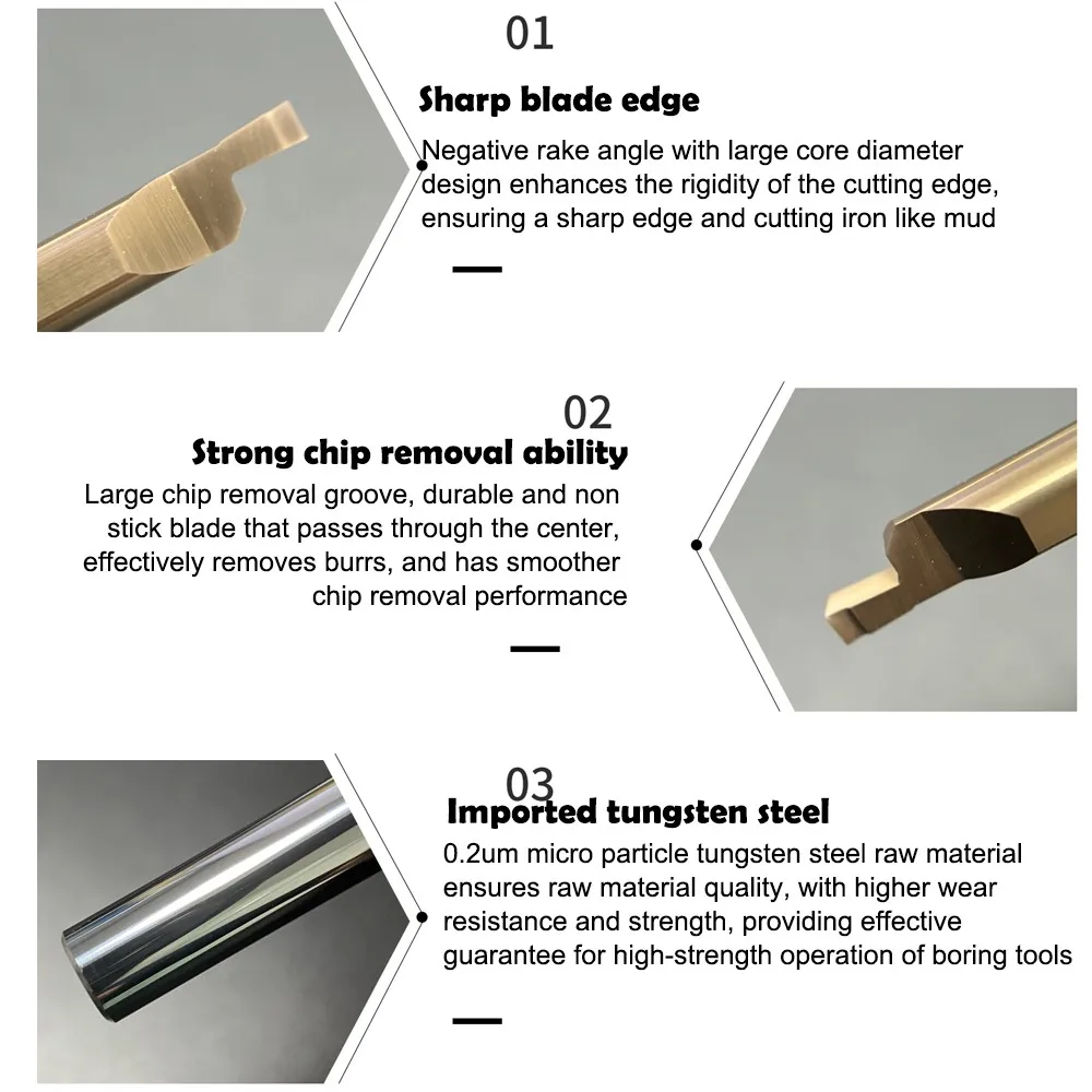 SHAZAM MFR Small Diameter End Face Boring Tools Tungsten Steel Carbide CNC Machine Seismic Resistant Inner Boring Hole Tool